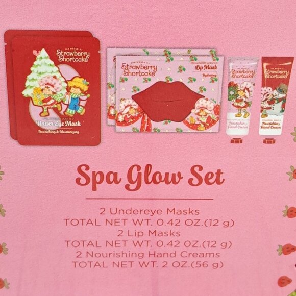 Strawberry Shortcake Spa Glow Set With Carry Case, Hand Cream, Lip And Eye Mask - Picture 4 of 8